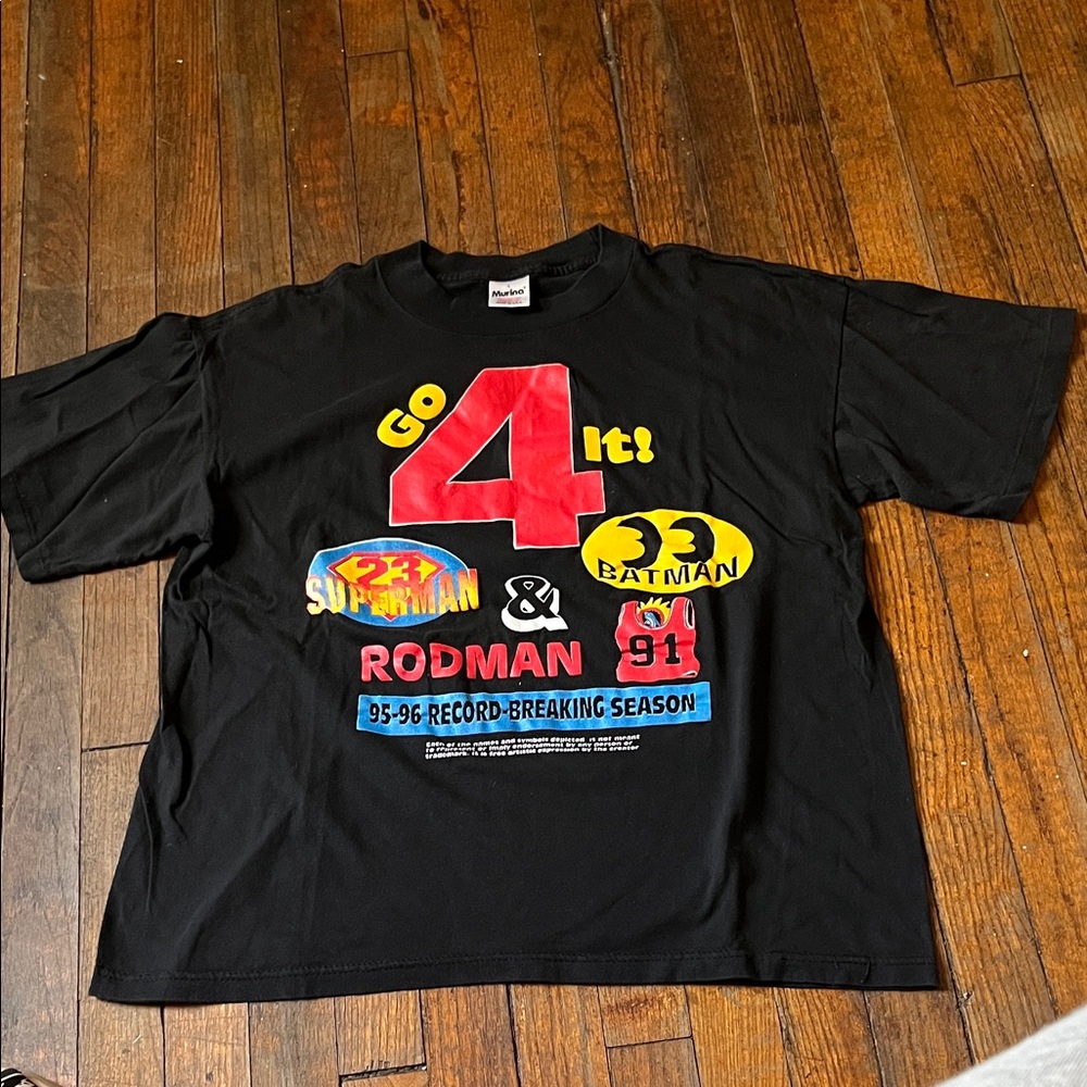 Vintage Chicago Bulls Jordan & Rodman 90s Record Breaking Superman Batman